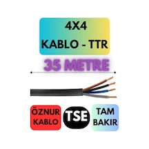 Öznur 4x4 Ttr Kablo Metre Seçenekli Siyah - 35 Metre