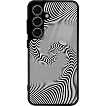 Samsung Uyumlu S24 Triptrance Wave Tasarımlı Glossy Telefon Kılıfı Çok Renkli