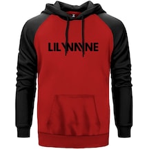 Lil Wayne Text Kırmızı Reglan Kol Unisex Sweatshirt Hoodie Kırmızı
