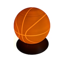 Basketbol Topu Tasarımlı Led Masa Lambası Turuncu