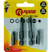 Rico 4 Parça Bits Uç Seti 25mm-50mm