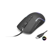 Ergonomik Rgb Optik Mouse 1200-2400 Dpi Usb Siyah