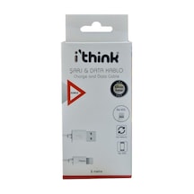 İ'think Silver Usb- A To Lightning Kablo 1 M - 8 Adet Tarı