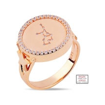 Kuyumcudukkanı Zirkontaşlı"başak Burcu"yüzük-10433-r-vırgo Rose Gold