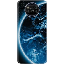 Xiaomi Poco X3 Pro Kılıf Silikon Desen Özel Seri Blue Planet 1610