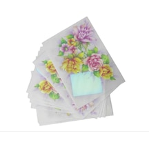 Keskin Color 13x18 Desenli Mektup Zarfı 10'lu Çiçek-2