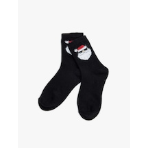 Koton Noel Baba Baskılı Soket Çorap Pamuklu Siyah 5wkb80068aa Siyah