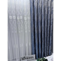 Nivemeshome Pera V-5502 1/3 Sık Pileli Fon Perde Apm MAvi