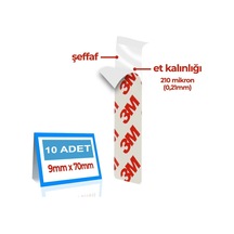 3m Hazır Kesim Şeffaf Çok Güçlü 9mmx70mm Bant 10'li
