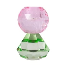 Kristal Mum Tutucu, Bebek Pembesi, Nane Rengi, 10x6 Cm Diğer