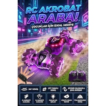 Craftivio Uzaktan Kumandalı El Hareket Sensörlü Akrobat Araba 360 Derece Dönen Şarjlı Işıklı 4wd Drift Arabası