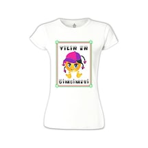 Yılın En Afacanı Beyaz Kadın Tshirt 001