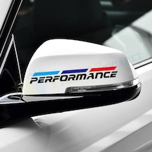 Bmw M Performance Ayna Kapı Kolu Jant Sticker Etiket 4 Adet 13 Cm-3 Çizgi Renk Sabittir