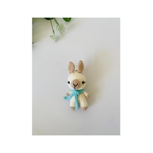 Adenya Sepeti Amigurumi Lama Anahtarlık Krem