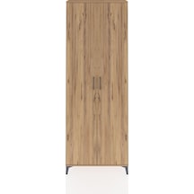 Arges Dolap 2 Raflı 2 Kapaklı Tek Askılı 88x30x243 Çam-çam Çam
