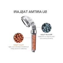Su Ve Enerji Tasarruflu Duş Başlığı - 21 Cm Açık Bej