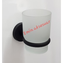 Diş Fırçalık Duvara Monte Mat Siyah