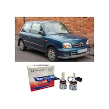Nissan Micra K11 Led Xenon Uzun + Kısa Far Ampulü H4 Duo Yeni Seri Beyaz 1992-2002