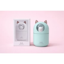 Orjinal Led Işıklı Kedi Temalı Hava Nemlendirici Buhardanlık Ev Tipi Ve Araç İçi Mobil