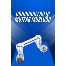 Dönüş Açılı Mutfak Banyo Musluk Ucu 4 Filtreli
