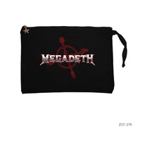 Zepplin Giyim Megadeth Cryptic Siyah Clutch Astarlı Cüzdan / El Çantası