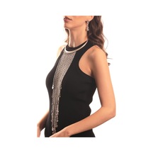 Labalaba Kadın Antik Gümüş Kaplama Spiral Charm Uzun Bohem Kolye & Küpe Seti Gümüş