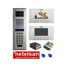 Netelsan 15 Daire Görüntülü 4.3" Inç Diafon Setı