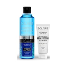 Solaris Kil Maskesi Yağlı Ve Lekeli Ciltler İçin 100 Ml Ve Yağlı Ve Karma Ciltler Için Siyah Nokta Karşıtı Arındırıcı Yüz Temizleme Toniği 200 Ml