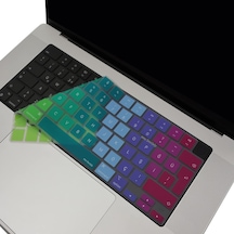 Macbook Türkçe Q Klavye Koruyucu Pembe Yeşil M1-m5 A2681 A3113 A3240 A3449 A2442 A3426 A3434 A2485 A3429 Air Pro Neo 13 Silikon Keyboard Cover Touch Id