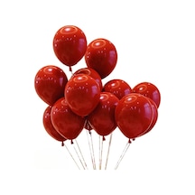 Metalik Balon Kırmızı 10 Adet Kırmızı