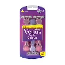 Venus Comfort Colours Kadın Tıraş Bıçakları, 6 Kadın Tıraş Bıçakları