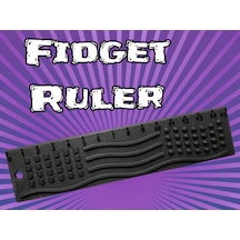 3d Baskı Dokunsal Fidget Cetveli - Kabartmalı Stres Ve Odaklanma Oyuncağı - Siyah