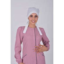 Tesettür Doktor Hemşire Bonesi - Beyaz Yıldız Beyaz