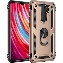 Xiaomi Redmi Note 8 Pro Uyumlu Kılıf Sofya Yüzüklü Silikon Kapak - Gold