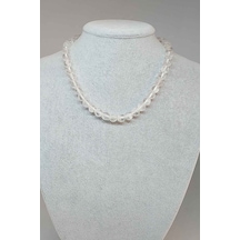 Kristal Kuvars Taşı Kolye 8mm (Klipsli) Pembe
