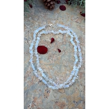 Stoneage Jewellery Aytaşı Çift Sıra Doğal Taş Kadın  Kolye Bronz