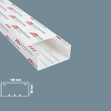 Mutlusan 100X50 Mm Içten Kapaklı Plastik Kablo Kanalı -2 Metre (P