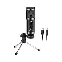 Yüksek Hassasiyetli Kondansör Mikrofon - 3.5mm Dinleme Portu İle Bilgisayar Canlı Yayın, Oyun,网课 Ve Ses Kaydı İçin - Plug & Play