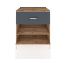 Kronos Şifonyer Tek Raflı Tek Çekmeceli 88x59x96 Çam-antrasit Atlas Çam