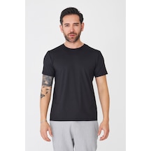 Siyah Bisiklet Yaka Basic Tişört