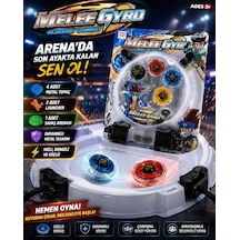 Meleegyro 4 Lü Metal Beyblade Arena Seti 4 Topaç 2 Fırlatıcı