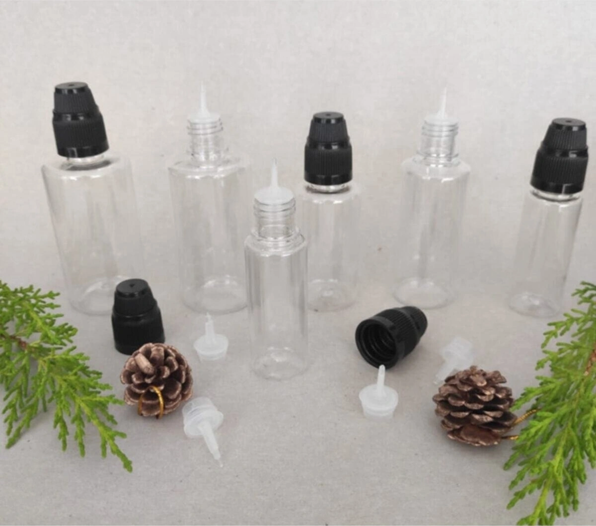 100 Adet 30 Ml Ikili Kapaklı, Damlatma Uçlu, Tıpalı, Kolonya, Dezenfektan, Likit Şişesi, Pet Sigara Diğer