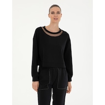 Pierre Cardin Kadın Siyah Sweatshirt 50282634-vr046 Siyah