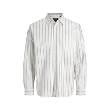 Jack & Jones Erkek Relaxed Fit Uzun Kollu Gömlek - Axel - 12298893 White