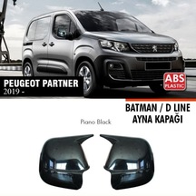 Peugeot Partner Yarasa Batman Ayna Kapağı Piano Black 2019+