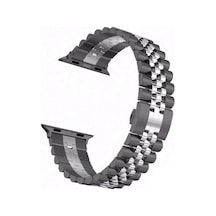Apple Uyumlu  Watch  7 8 9 41mm Kordon Şeritli Metal Kordon 36