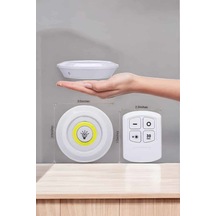 Beyaz Uzaktan Kumandalı Led Lamba 3'lü Set Yapışkanlı