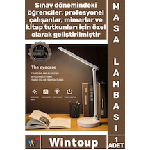 Masalambası Şarjlı 40 Led Çalışma Okuma Işığı Kademeli Ayarlanır Renk Tonu Parlaklık Masa Lambası Çok Renkli