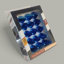 19mm Sivri Parlak Mavi Bijon Kapağı 20li Set