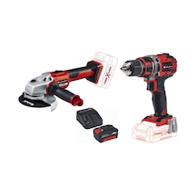 Einhell Axxio Avuç Taşlama + TE-CD 18/50 Li BL 18 V Vidalama +  4.0 Ah Akü Şarj